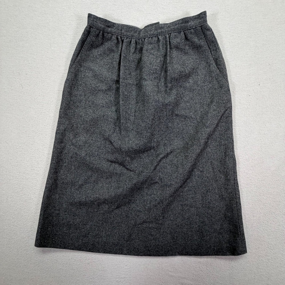 Harrington Square Womens Skirt A-Line Gray Wool Blend Vintage Size 10